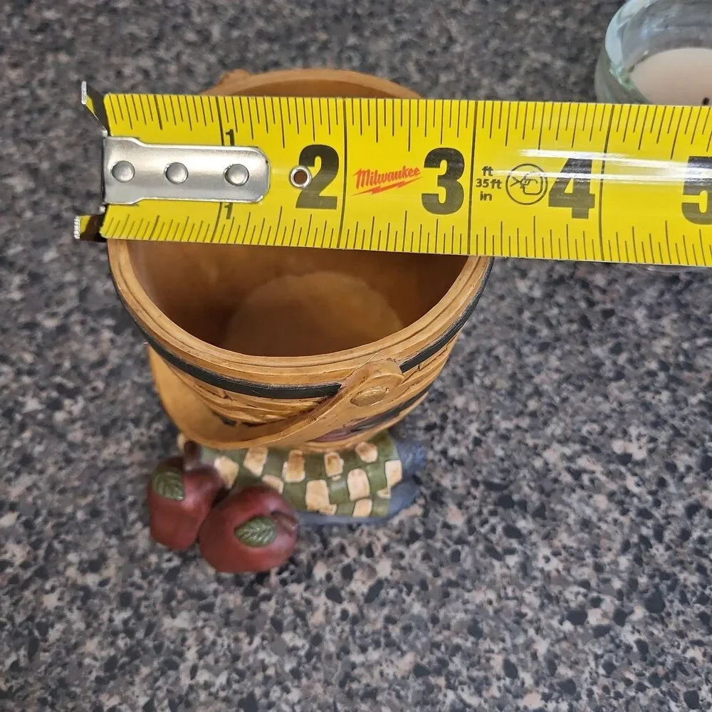 Suzi Skoglund Blossom Bucket Resin Woven Basket‎ Apples Decor 2000 Cottagecore